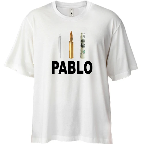 Футболка двунитка Oversize, Белый, PABLO