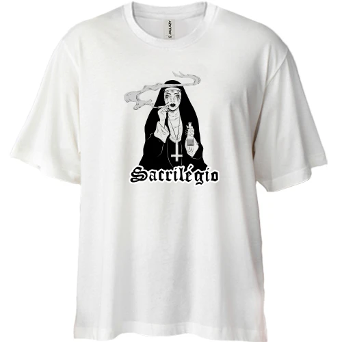 Футболка двунитка Oversize, Белый, Saccilegio