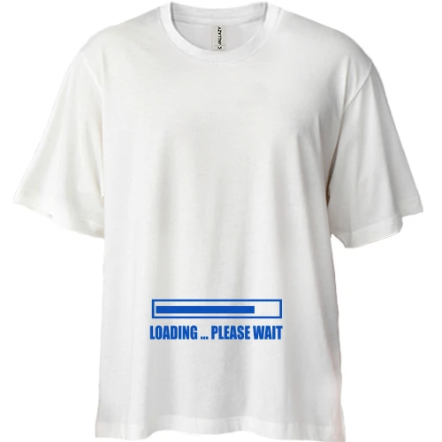 Футболка двонитка Oversize, Білий, Loading...Please wait