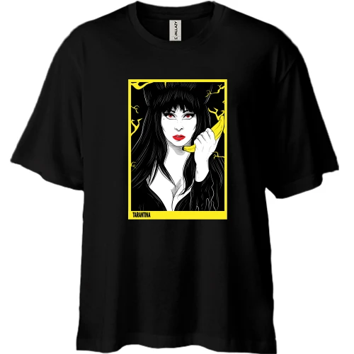 Футболка двунитка Oversize, Черный, Tarantina banana