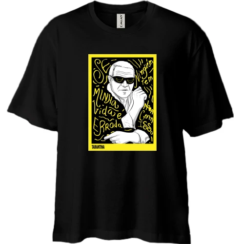 Футболка двонитка Oversize, Чорний, Tarantina man