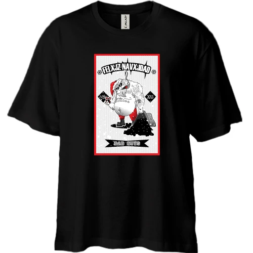 Футболка двунитка Oversize, Черный, Felxjz Navzdad