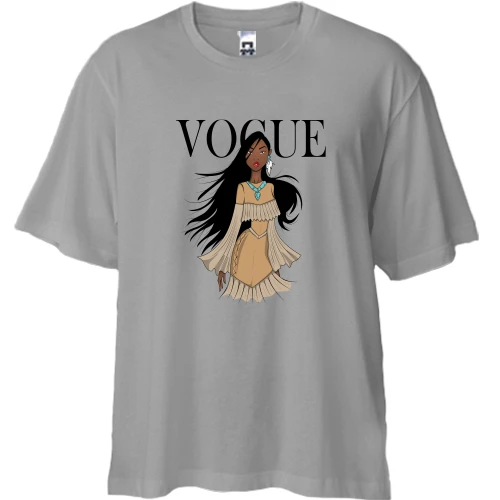 Футболка двунитка Oversize, Серый, VOGUE Pocahontas