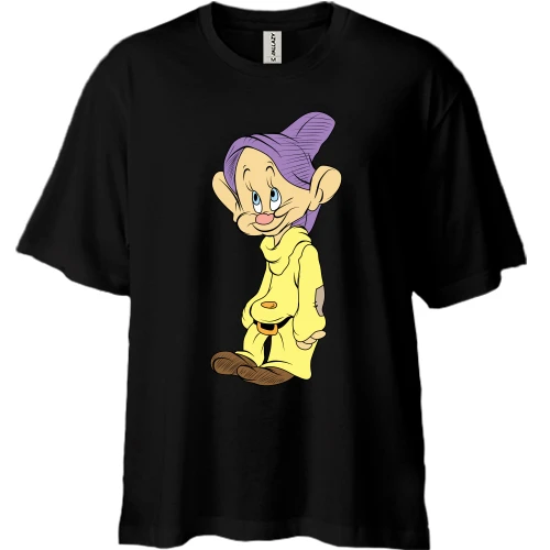 Футболка двунитка Oversize, Черный, Dopey art