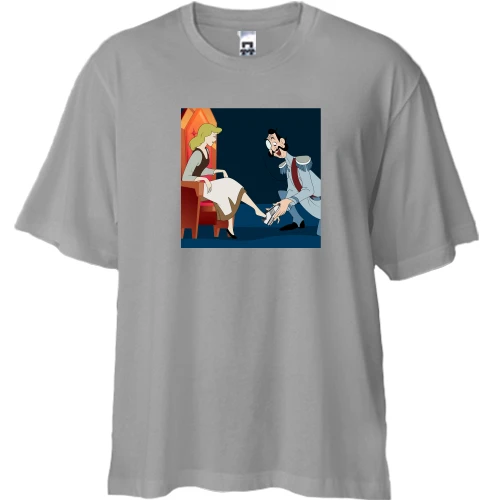 Футболка двунитка Oversize, Серый, Modern Cinderella