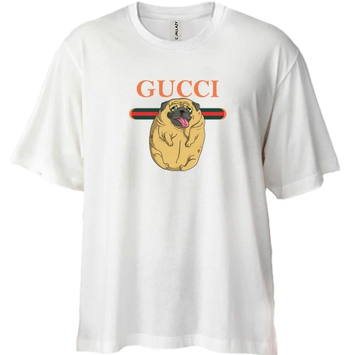 Футболка двунитка Oversize, Белый, Brend dog.