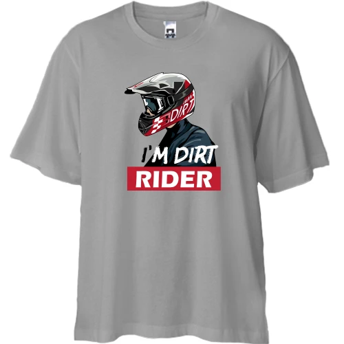Футболка двунитка Oversize I'm a dirty rider