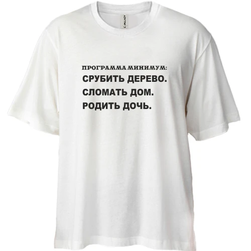 Футболка двонитка Oversize Програма мінімум