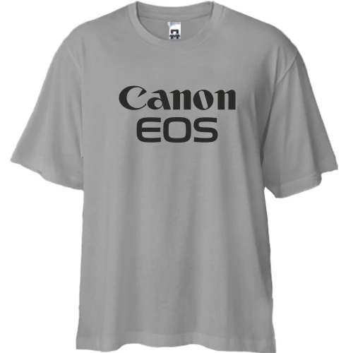 Футболка двунитка Oversize, Серый, Canon EOS