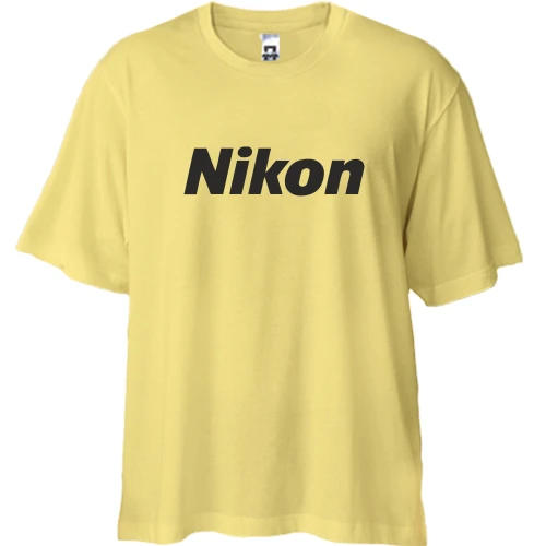 Футболка двунитка Oversize, Желтый, Nikon