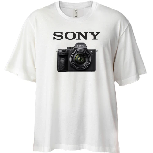 Футболка двонитка Oversize, Білий, Sony A7