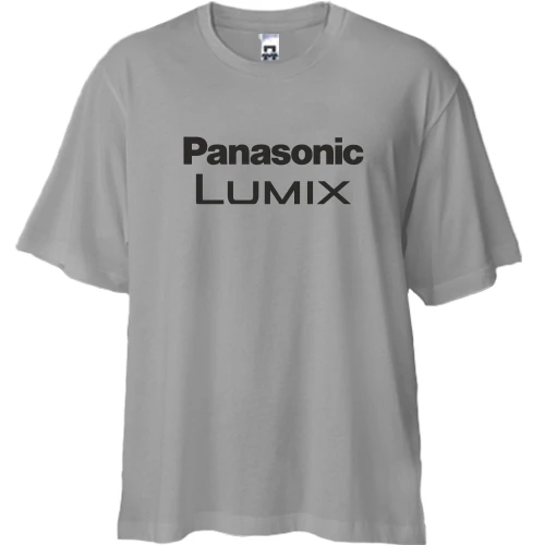 Футболка двунитка Oversize, Серый, Panasonic Lumix