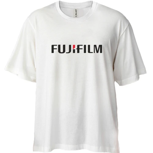 Футболка двонитка Oversize, Білий, Fujifilm