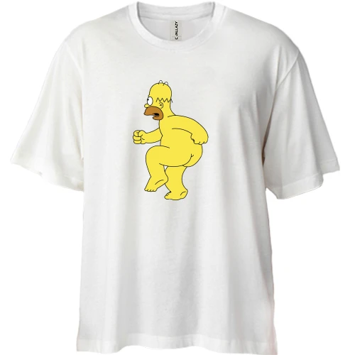 Футболка двунитка Oversize, Синий, Gomer