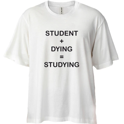 Футболка двунитка Oversize Studying