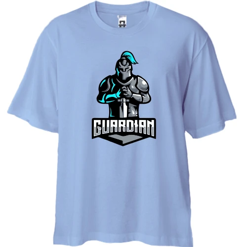 Футболка двунитка Oversize, Синий, Guarrdian