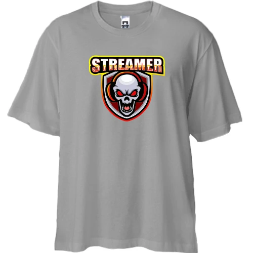 Футболка двунитка Oversize, Серый, Streamer 3