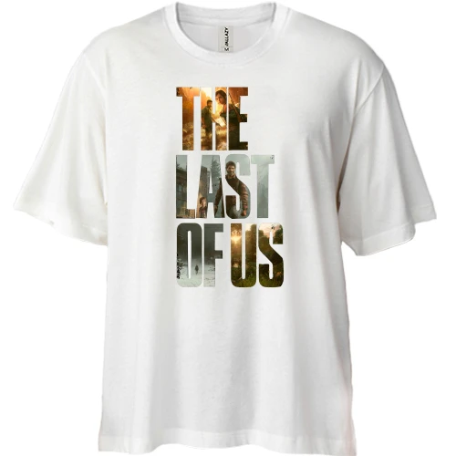 Футболка двунитка Oversize, Белый, The Last of Us Logo