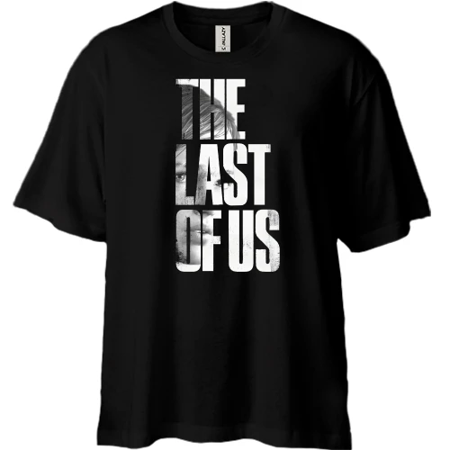 Футболка двунитка Oversize, Черный, The Last of Us Logo (2)