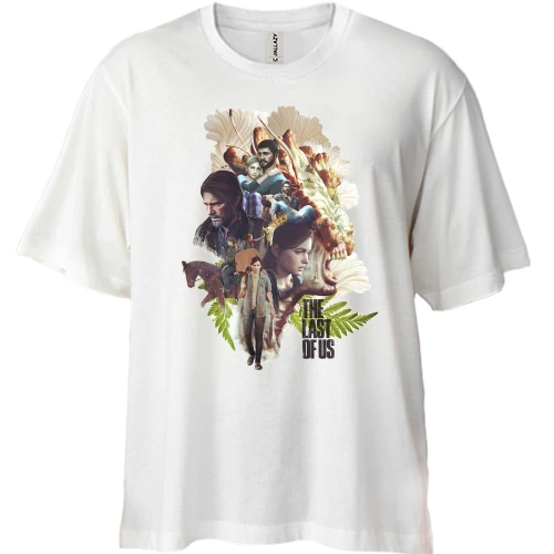 Футболка двунитка Oversize, Белый, The Last of Us АРТ