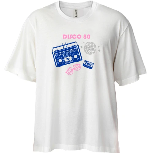 Футболка двонитка Oversize DISCO 80