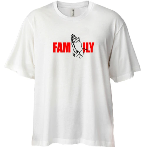 Футболка двунитка Oversize FAMILY