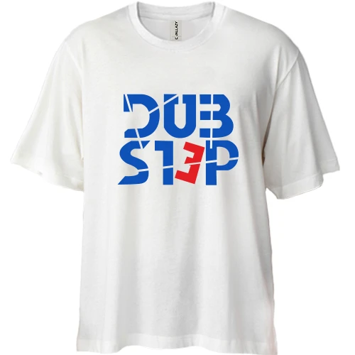 Футболка двонитка Oversize, Білий, Dub step (4)