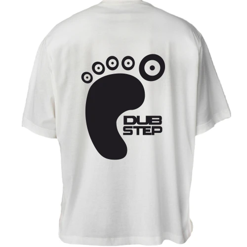 Футболка двонитка Oversize, Білий, Dubstep 4