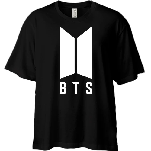 Футболка двонитка Oversize BTS logo