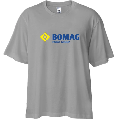 Футболка двунитка Oversize, Серый, BOMAG