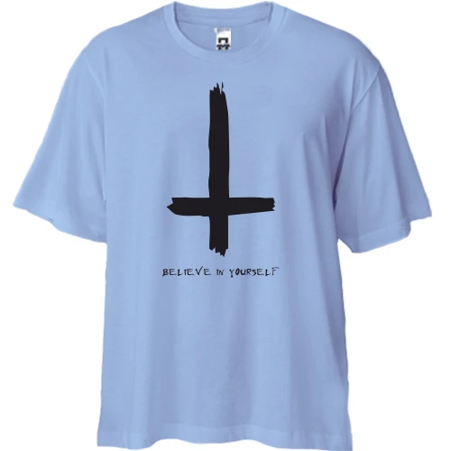 Футболка двунитка Oversize Верь в себя