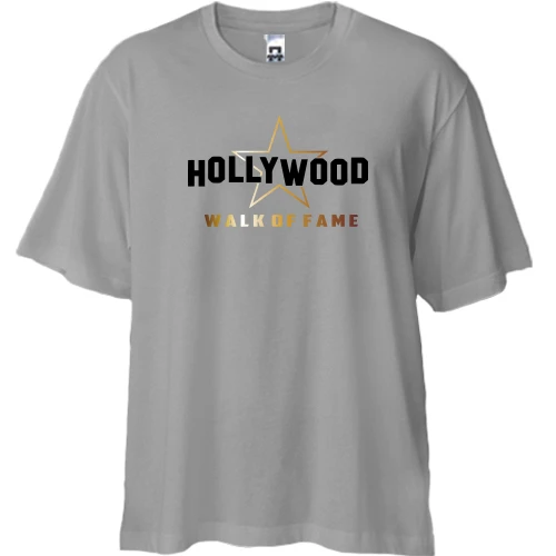 Футболка двунитка Oversize, Бежевый, для актёра "Hollywood walk of fame"