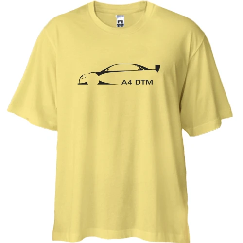 Футболка двунитка Oversize, Желтый, Audi A4 DTM