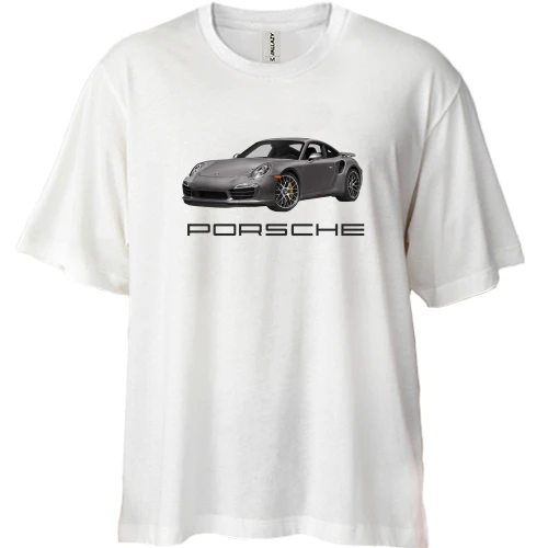 Футболка двунитка Oversize Porsche 911