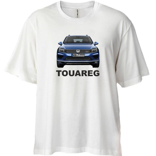 Футболка двунитка Oversize, Белый, Volkswagen Touareg