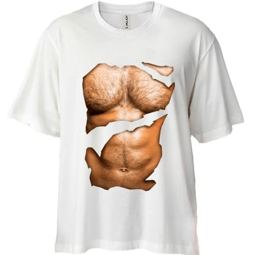Футболка двунитка Oversize Мужской пресс