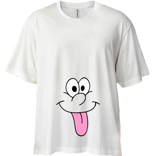 Футболка двунитка Oversize Балдеющий животик