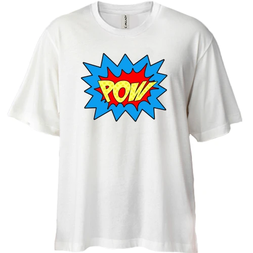 Футболка двунитка Oversize, Белый, POW!