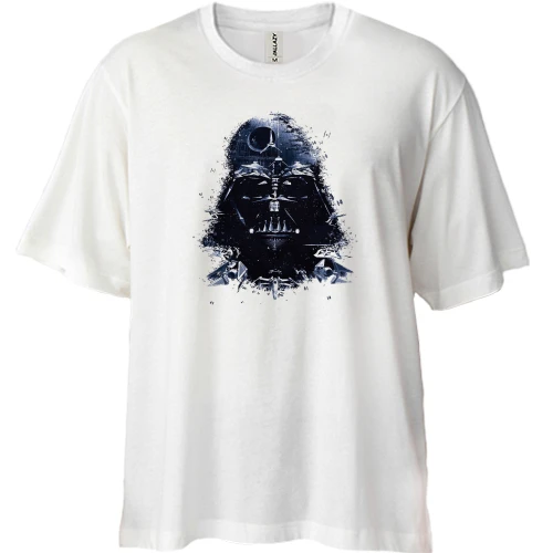 Футболка двунитка Oversize, Белый, Star Wars Identities (Darth Vader)