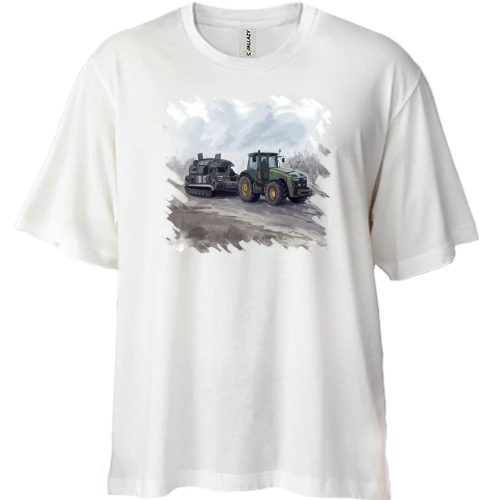 Футболка двунитка Oversize Вооруженные фермерские войска Украины