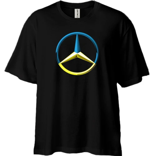 Футболка двунитка Oversize, Черный, Mercedes-Benz UA