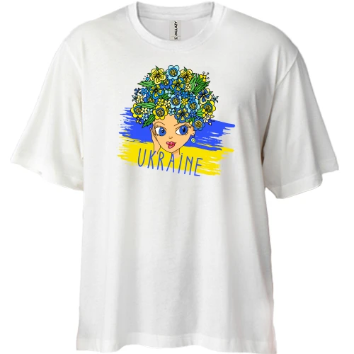 Футболка двунитка Oversize Beauty Ukraine