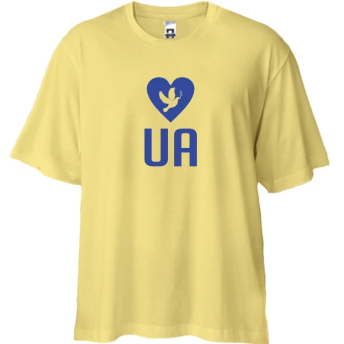 Футболка двунитка Oversize, Желтый, Love UA