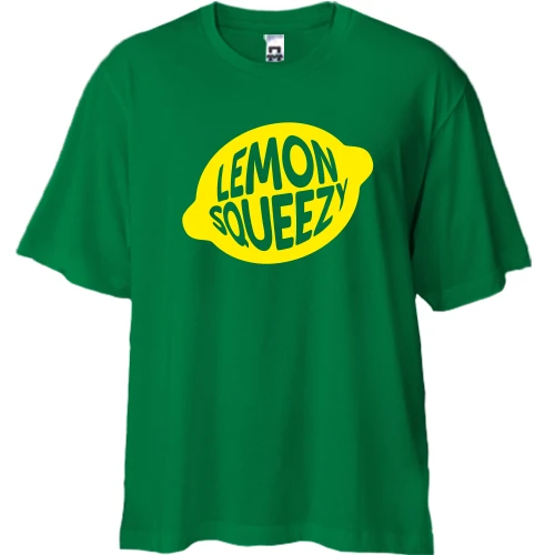 Футболка двонитка Oversize, Зелений, Lemon Squeezy