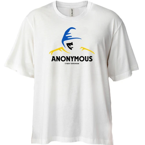 Футболка двунитка Oversize, Белый, Anonymous UA (2)