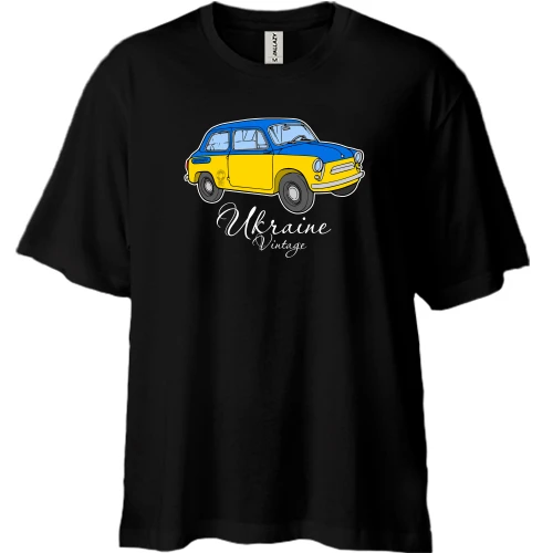 Футболка двунитка Oversize Ukraine Vintage (ЗАЗ 965)