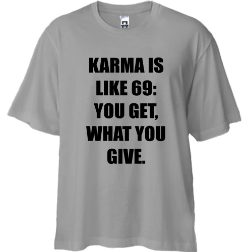 Футболка двунитка Oversize Karma