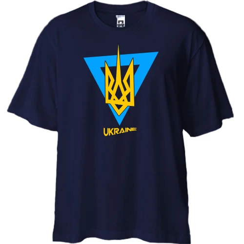 Футболка двунитка Oversize, Синий, Ukrman Style