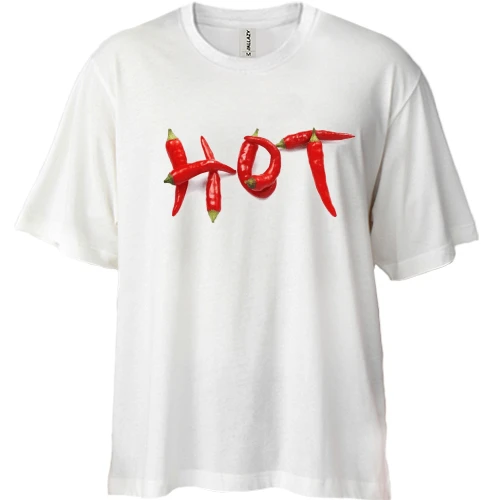 Футболка двонитка Oversize, Білий, HOT