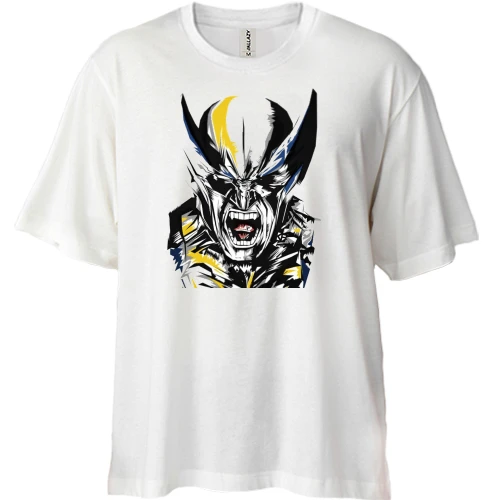 Футболка двонитка Oversize, Білий, Marvel Hero